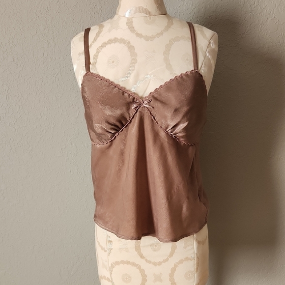 No Boundaries Other - No Boundaries Satin Cami in Taupe Brown